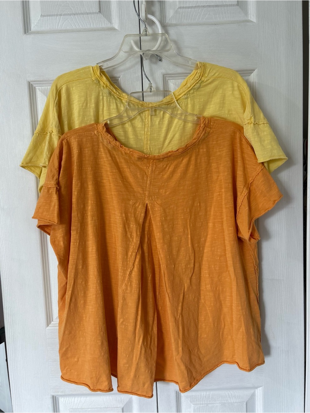 Pilcro Short-Sleeve Boxy Tees in Orange and Yellow bundle of 2 size L - Picture 5 of 10